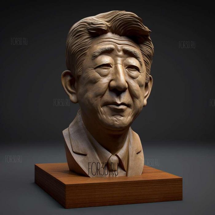 Shinzo Abe 4 stl model for CNC